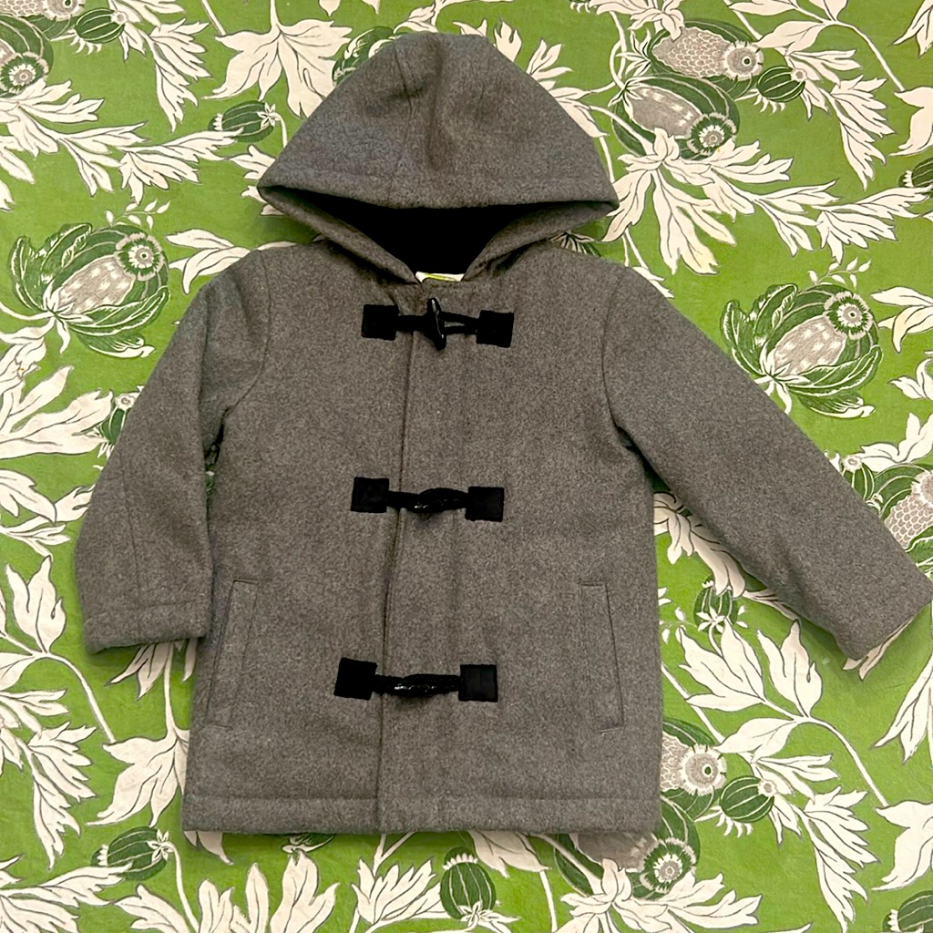 Crazy 8 2t Wool Lined, Gray Holiday Pea Coat With Toggle Buttons